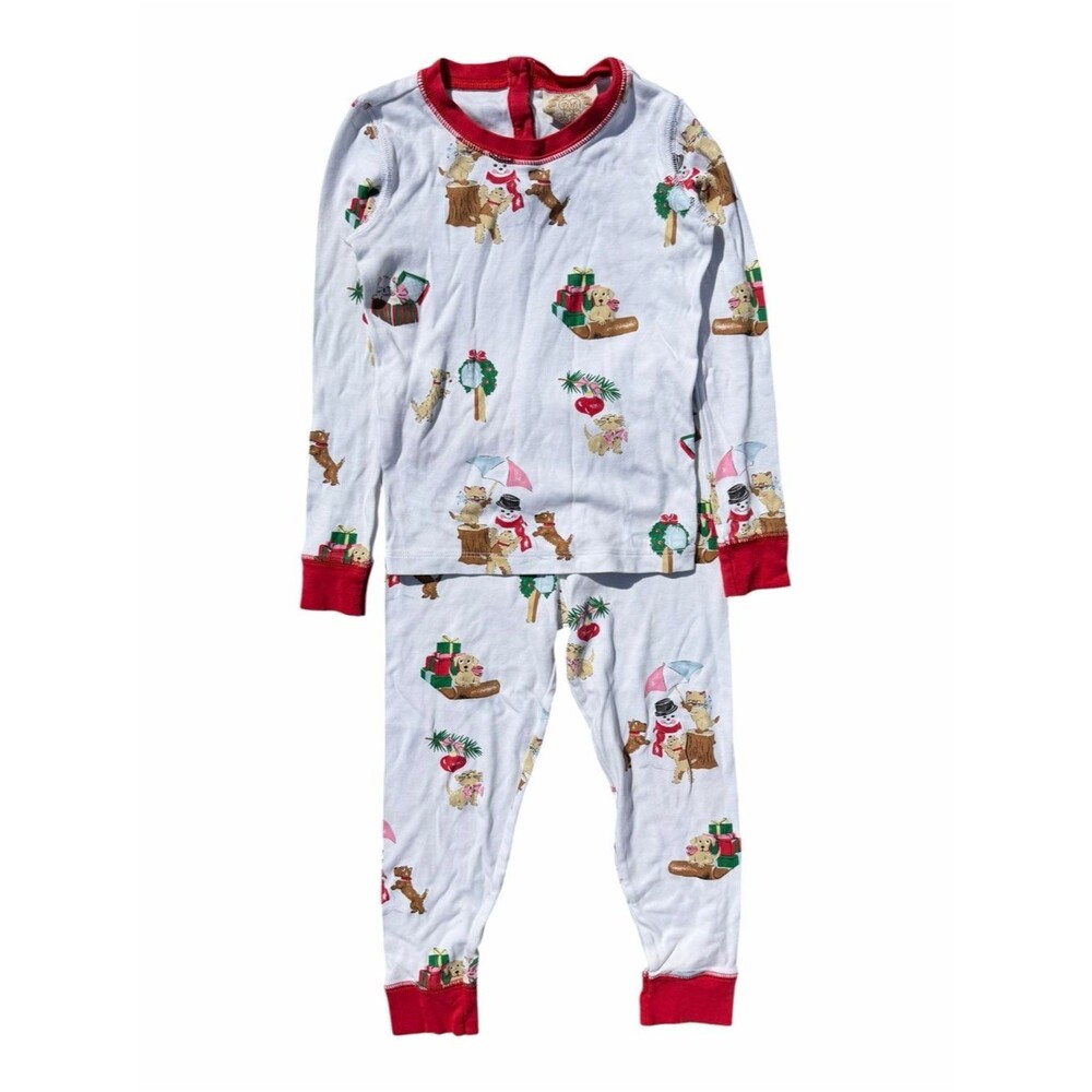 The Beaufort Bonnet Company Christmas Pajama Set Kids 5 Pima Cotton Dogs TBBC